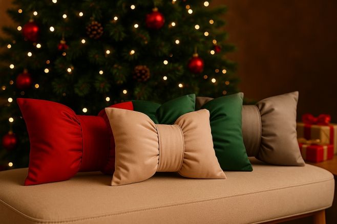 🎄✨ Vianočná elegancia v detailoch ✨🎄 Naše mašličkové vankúšiky premenia každý interiér na útulné miesto plné sviatočného...